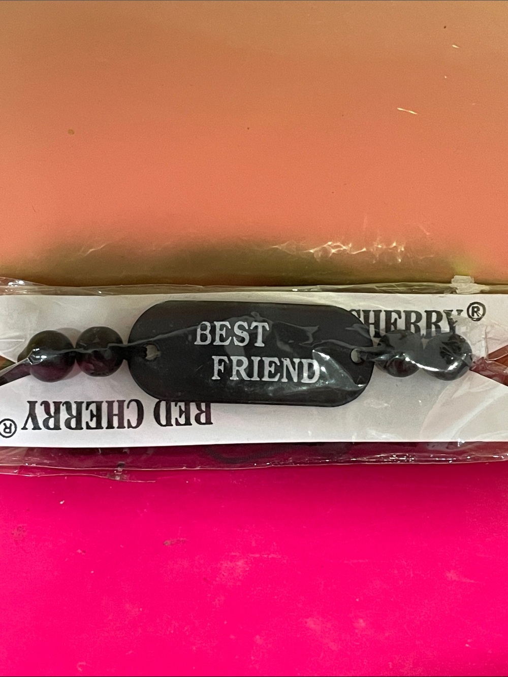Best Friend Black Beaded Bracelet
